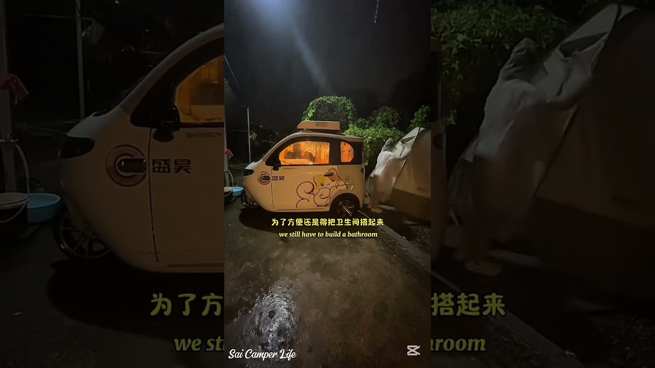 Solo Mini Car Camping in HEAVY Rain 🌧️ | Stormy Night, delicious food & Cozy Setup🌙✨