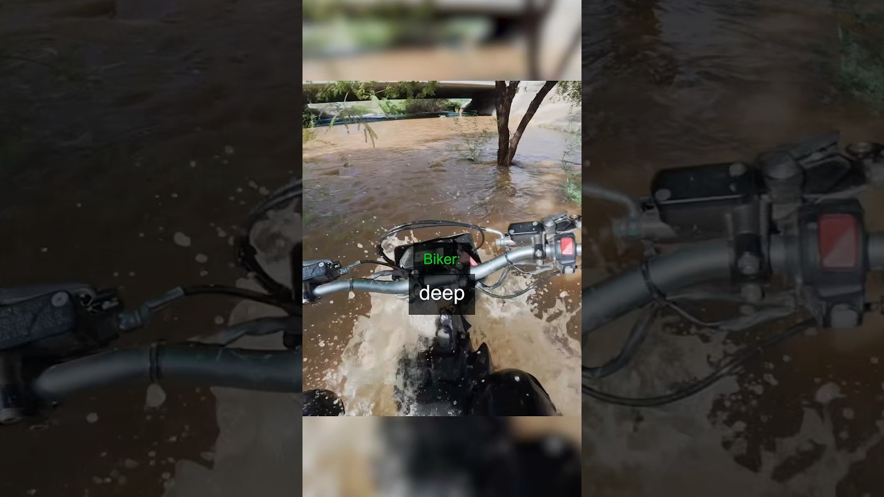 Biker Rushes in Water !😱