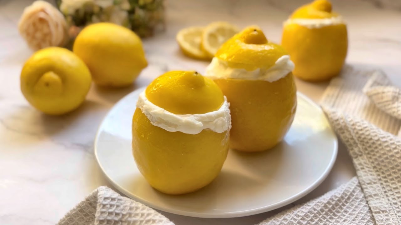 HELADO de LIM&Oacute;N🍋 con solo 3 INGREDIENTES &iexcl;Lim&oacute;n helado cremoso muy f&aacute;cil de hacer😋!