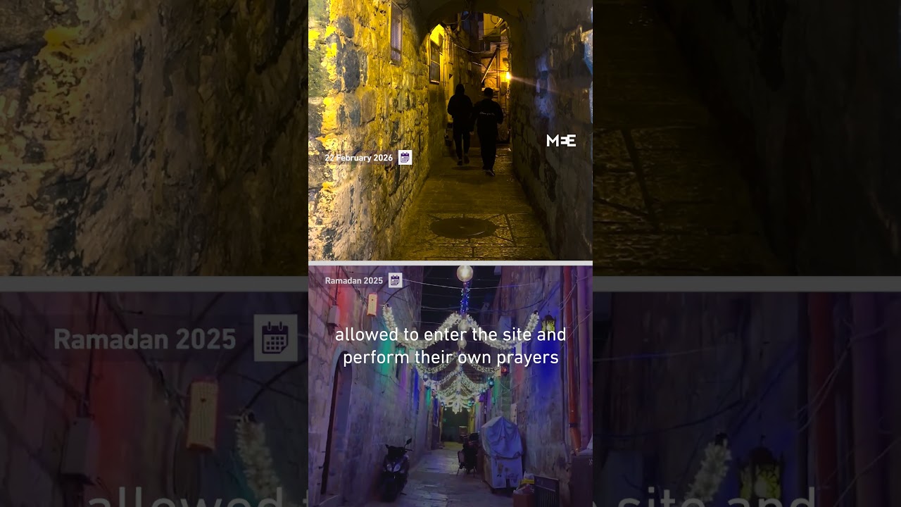 Jerusalem streets in Ramadan a year apart as Israel bans festivity decorations
