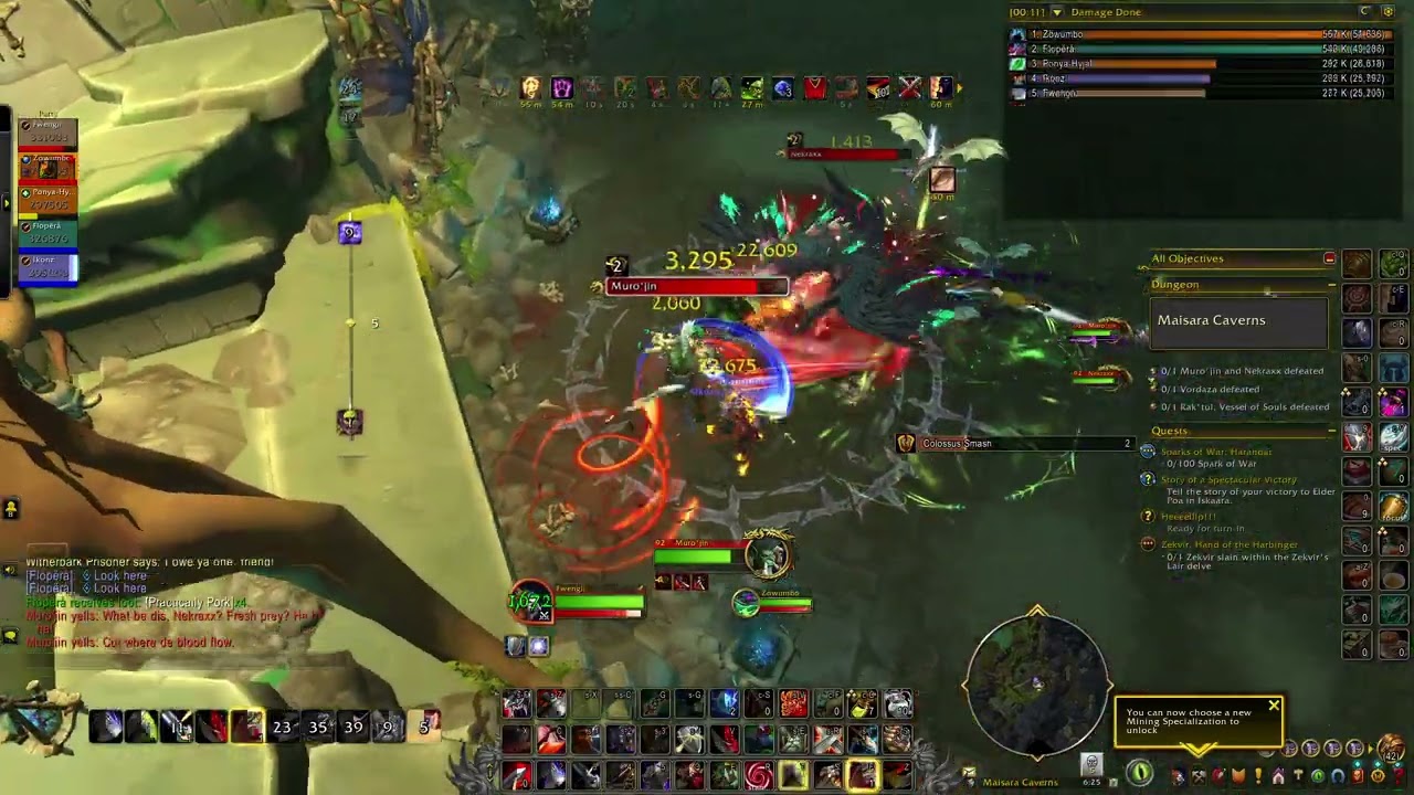 WoW Midnight 12.0.1 colossus arms warrior pve Maisara Caverns Heroic