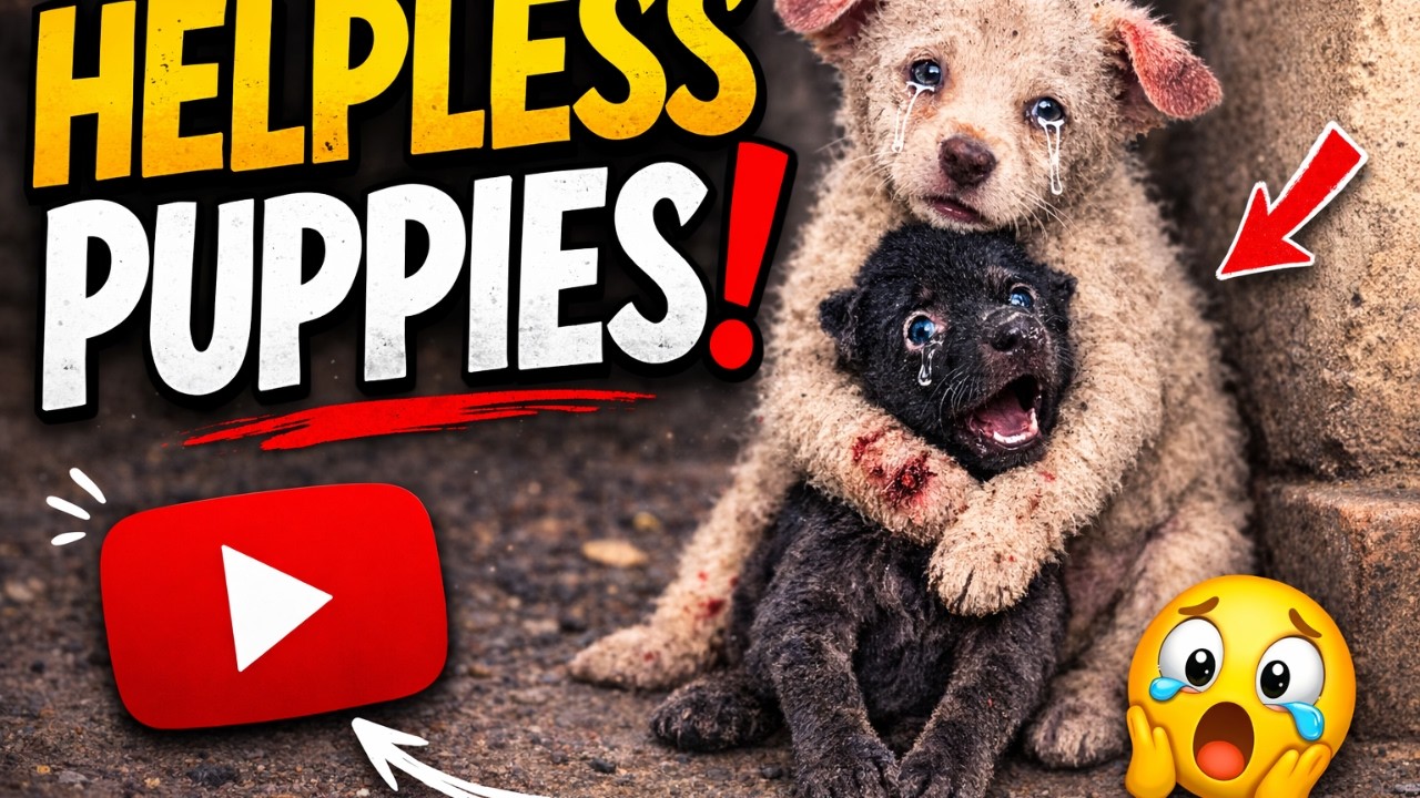 Two Abandoned Puppies Cling to Each Other — Rescued by a Navy SEAL