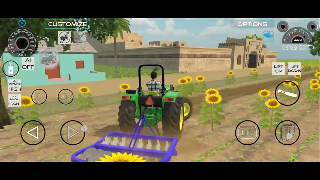 Indian vehicles simulator 3D game #tracter #car #modification #johndeere #farming #lifeisbutadream 