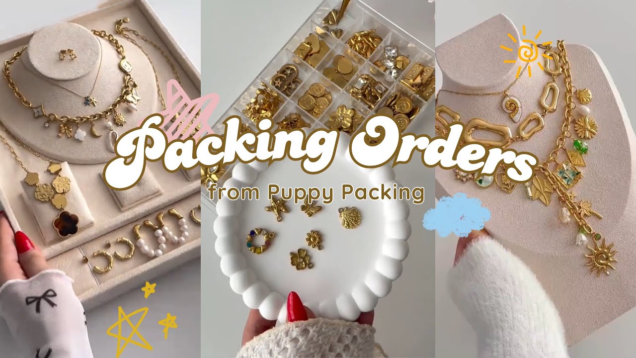 ASMR PACKING ORDER ✨Aesthetic Bracelets, Rings and Necklaces Ep 1