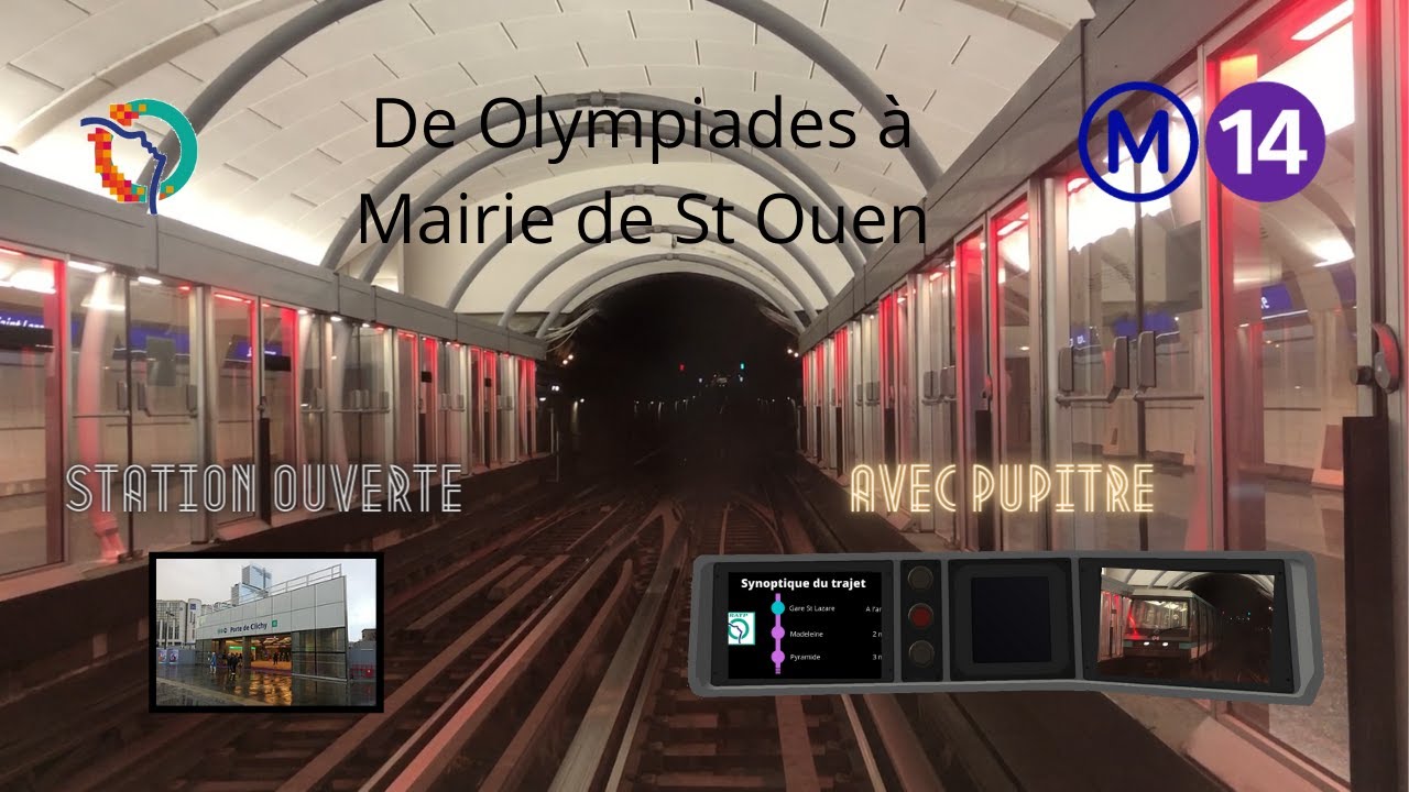 Metro RATP Ligne 14 - Front View, De Olympiades à Mairie de St Ouen