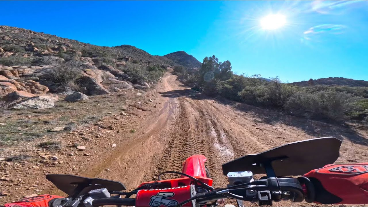 Picking Lines Under the Power-Lines, on My Way to a Single Line. CRF450RWE. 