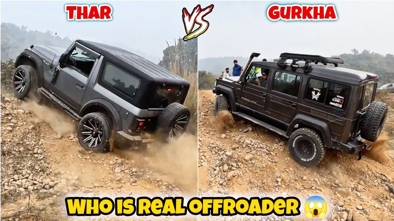 Gurkha vs Thar | Steep uphill climb