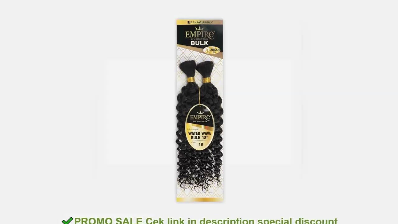 Sensationnel Empire Human Hair Braids Water Wave Bulk 18" - 100% Human Hair, Deep Wave Texture