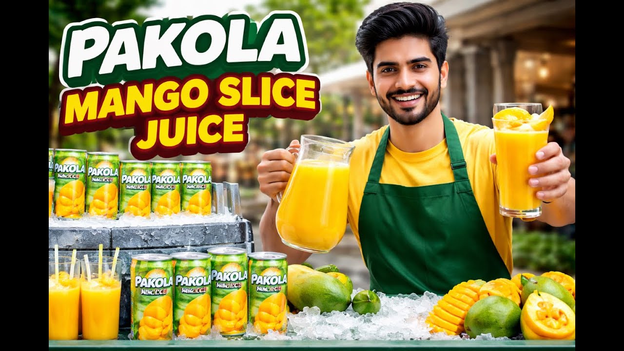 Original Pakola Mango Slice Juice Making | Refreshing Summer Drink