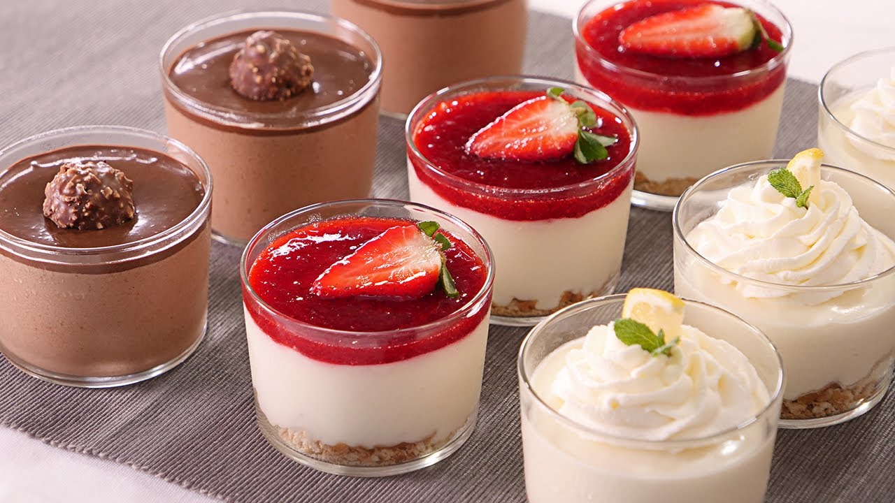 Очень простые, вкусные и не требующие выпечки десерты в стаканчиках
