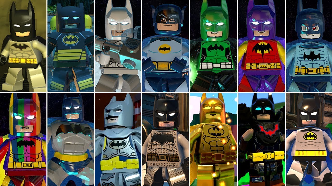 All Batman Characters and Suits in LEGO Videogames (DLC Included)