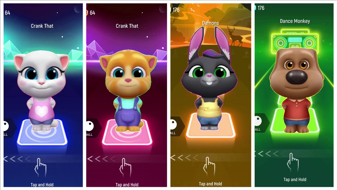 Talking Tom Tiles Hop 🎶 Coffin Dance Song Cover | Episode 25