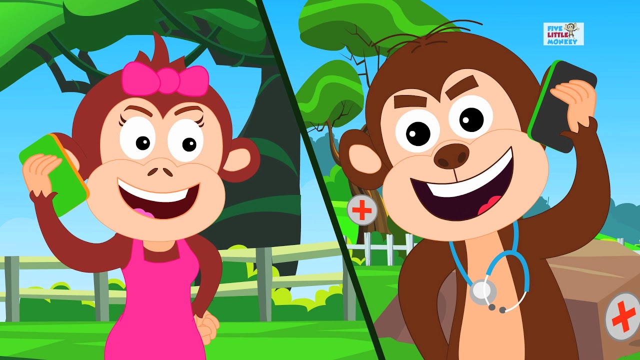 Five Little Monkeys | Nursery Rhymes For Kids | Baby Songs | Children Rhymes