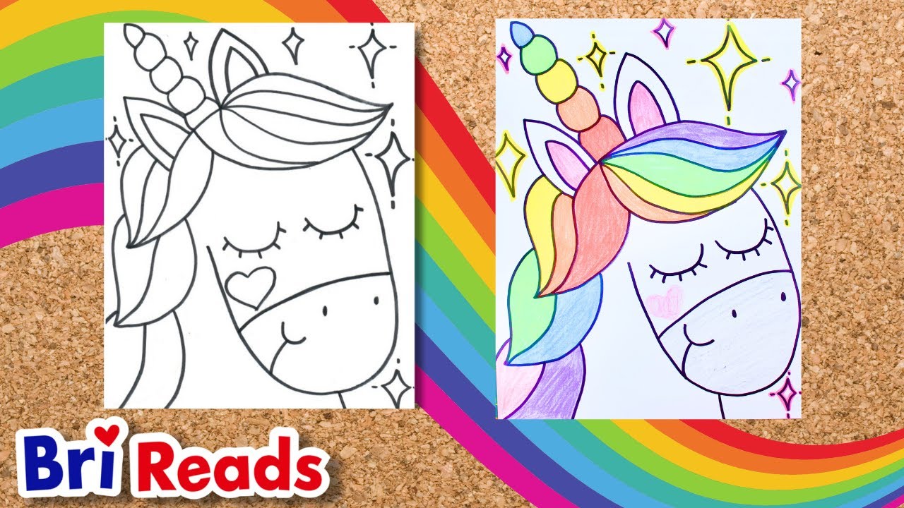 How to Draw a UNICORN for Kids | Easy Step by Step Tutorial | Draw Along with Bri Reads