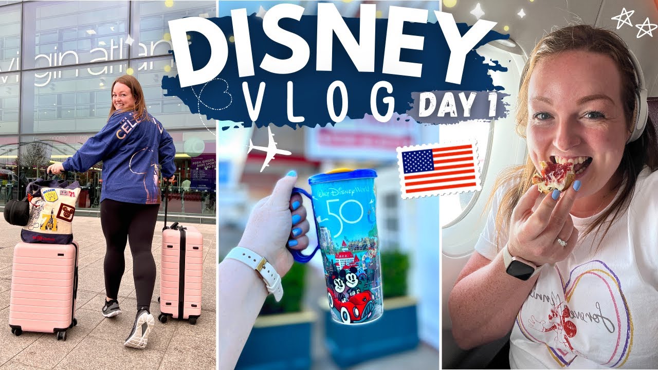 WALT DISNEY WORLD! ✈️ DAY 1 • travel day, flying Virgin premium economy & Boardwalk Inn room tour!