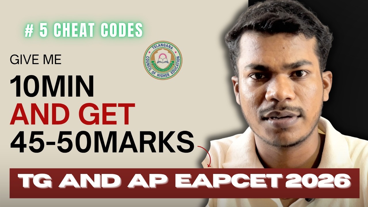 BEST CHEAT CODES FOR TS AND AP EAPCET 2026 | @RAMUDUMANCHIBALUDU | 45-50 MARKS