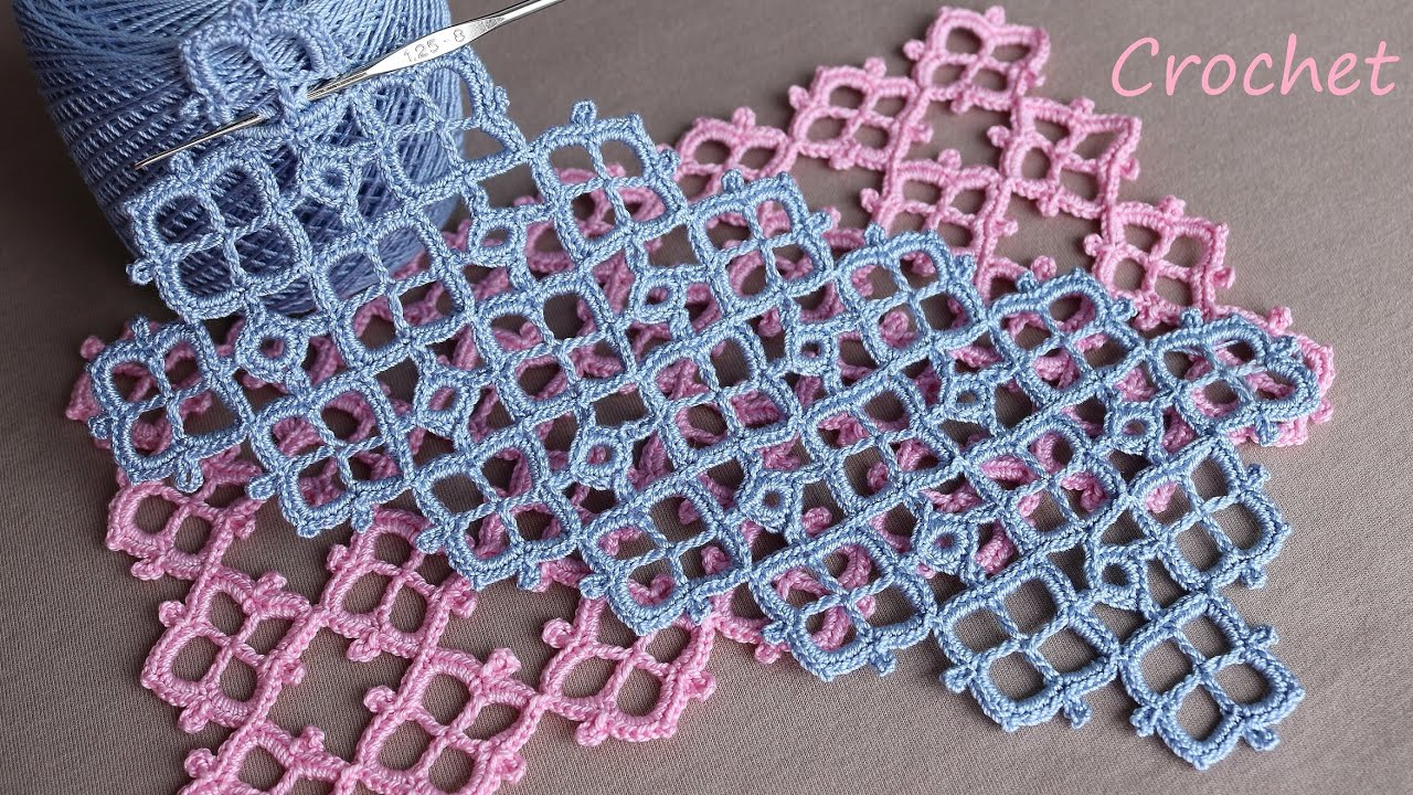 Два в одном! УЗОР без отрыва нити ВЯЗАНИЕ КРЮЧКОМ для начинающих  EASY Pattern Crochet for beginners