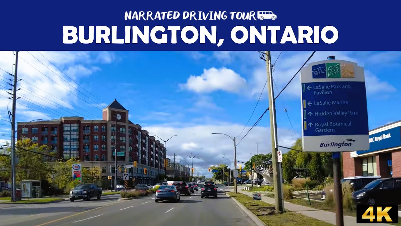 🚗 Берлингтон, Онтарио 🇨🇦 🌊🏙️ 4K Drive