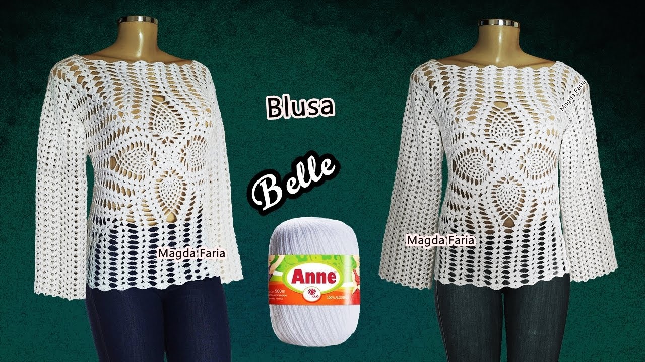 💝Blusa Belle ❤ P M G e GG  ❤ #crochesmagdafaria  #dicasquetodacrocheteiradeveriasaber 💝
