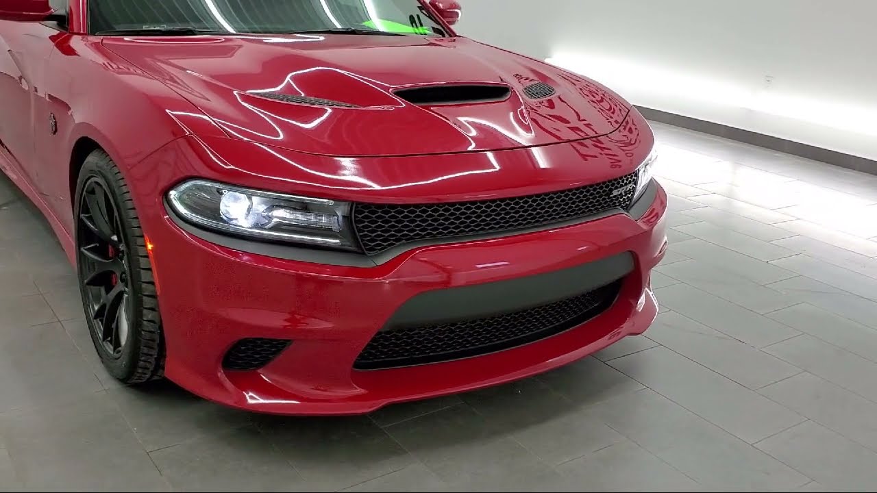 2016 Dodge Charger SRT Hellcat Redline Red Tricoat Pearl Used. walk around for sale in Fond Du Lac,