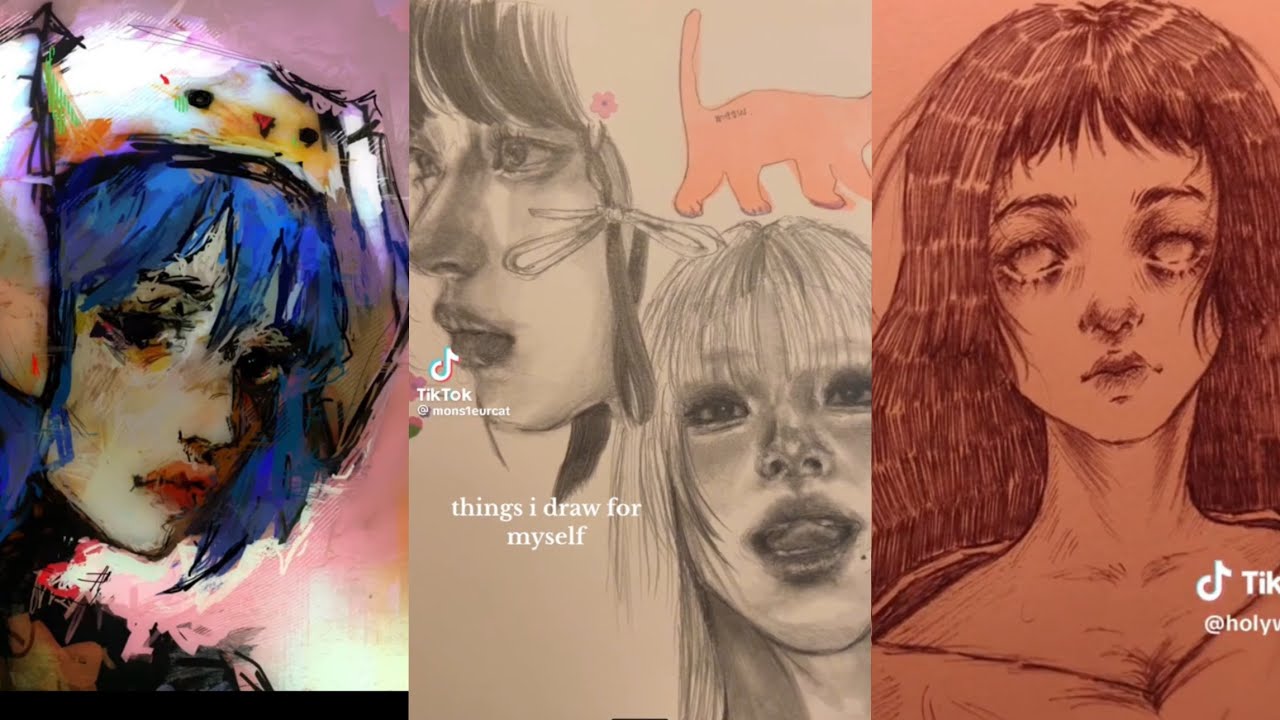 Beautiful artwork from TikTok that helps me improve my art skills🎨🖌️💗