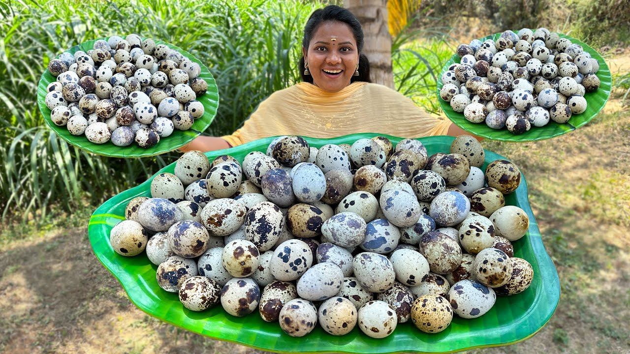 QUAIL EGG CURRY | காடை முட்டை தொக்கு செய்முறை | Tiny Quail Bater Anda Masala Recipe Cooking