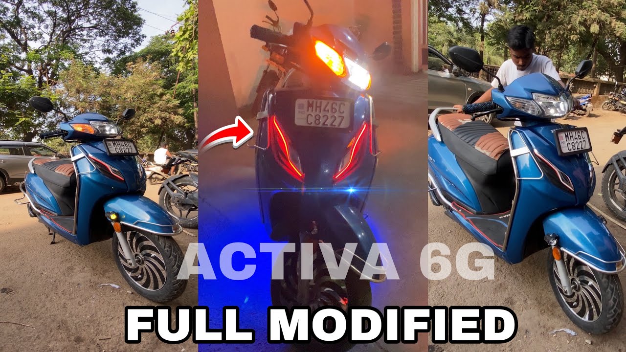 BEST MODIFIED 🏍️HONDA ACTIVA 6G Full sarvice // बेस्ट मोडिफाइड एक्टिवा ६जी फुल सर्विस ​⁠