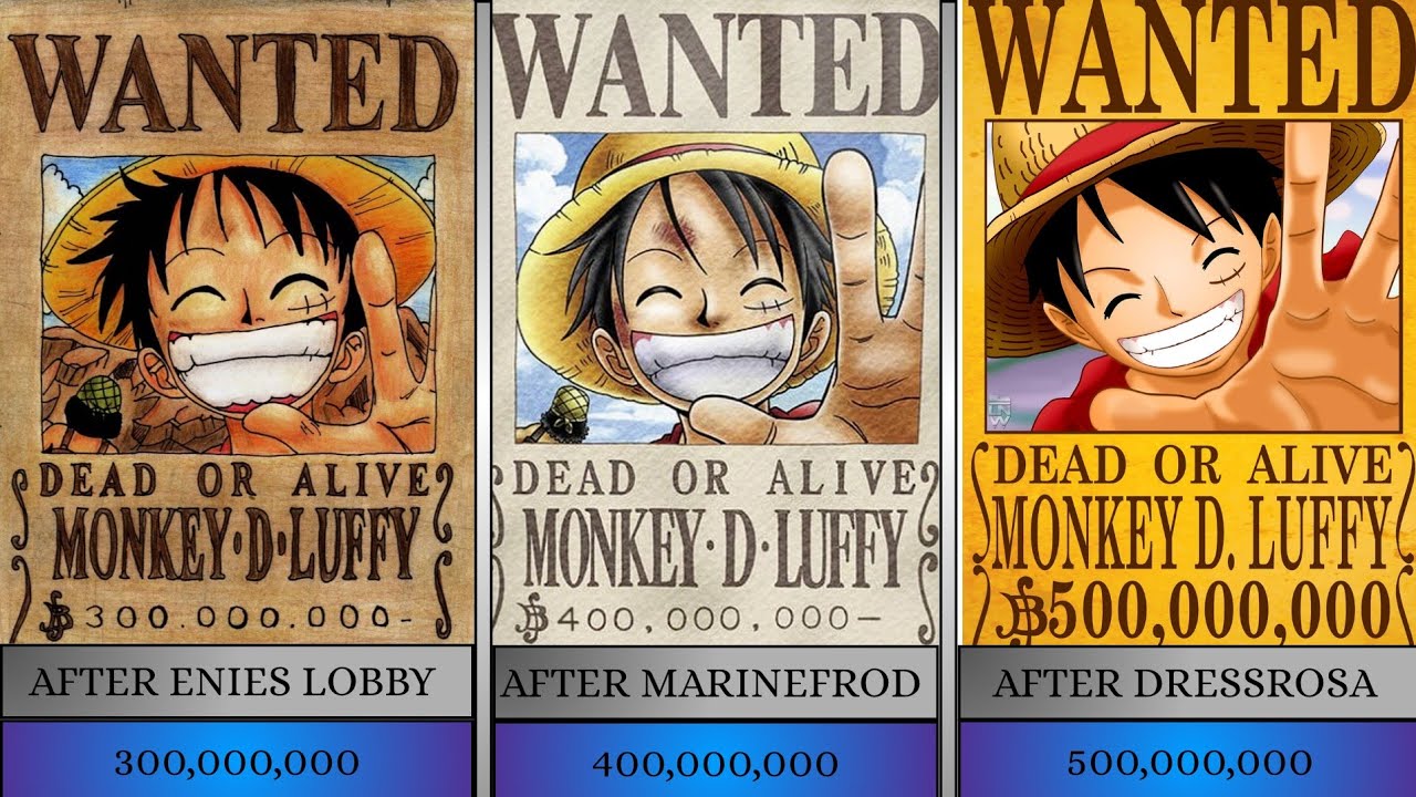 straw hats bounty evolution in one piece