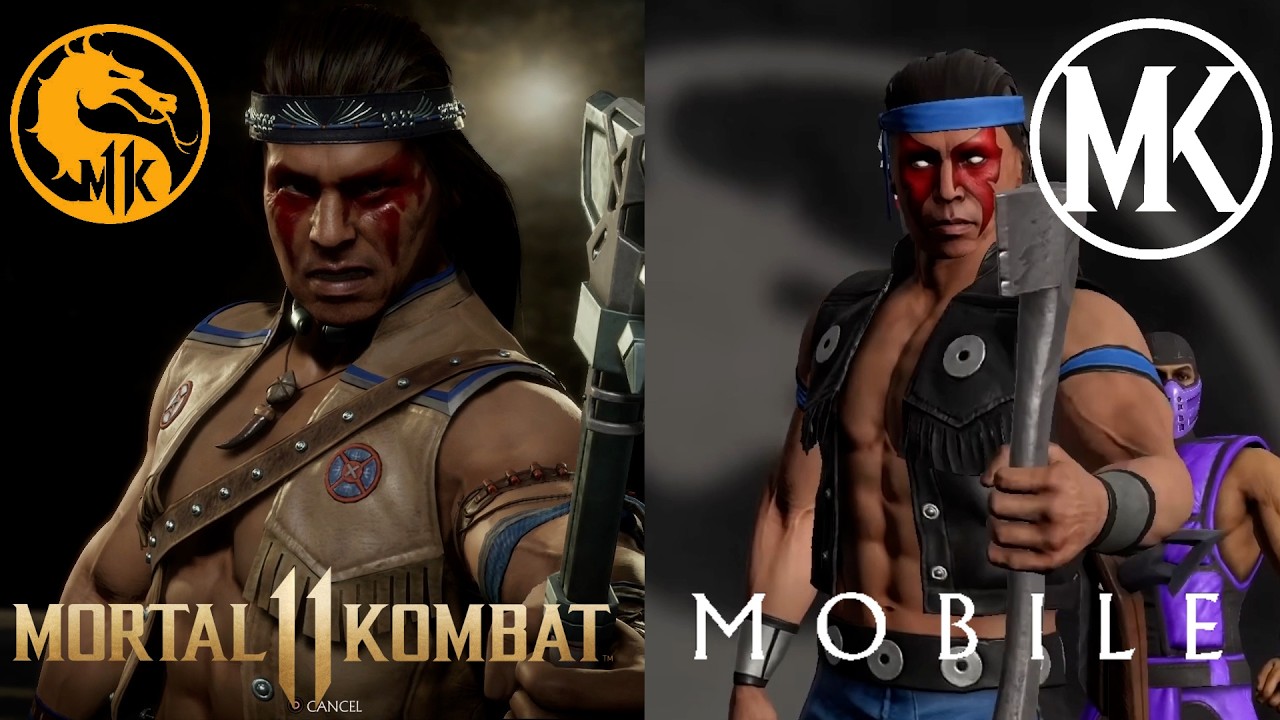 MK11 vs. MK Mobile - Klassic NIGHTWOLF All moves, & Fatal Blow comparison. (UPDATED)