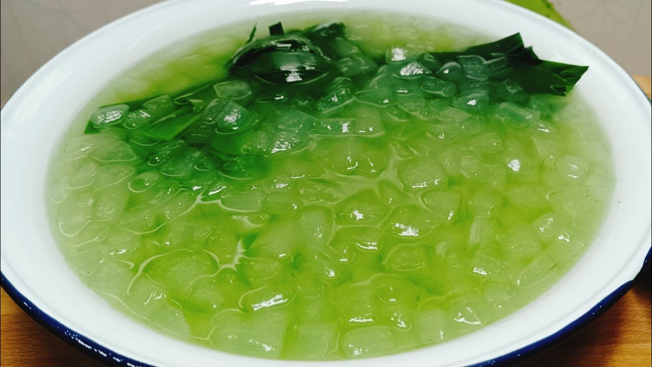 ว่านหางจระเข้ลอยแก้ว ทำแบบนี้ไม่ขม!ไม่เหม็นเขียว! นุ่มหนึบหวานเย็นชื่นใจ หอมใบเตยอร่อยมาก