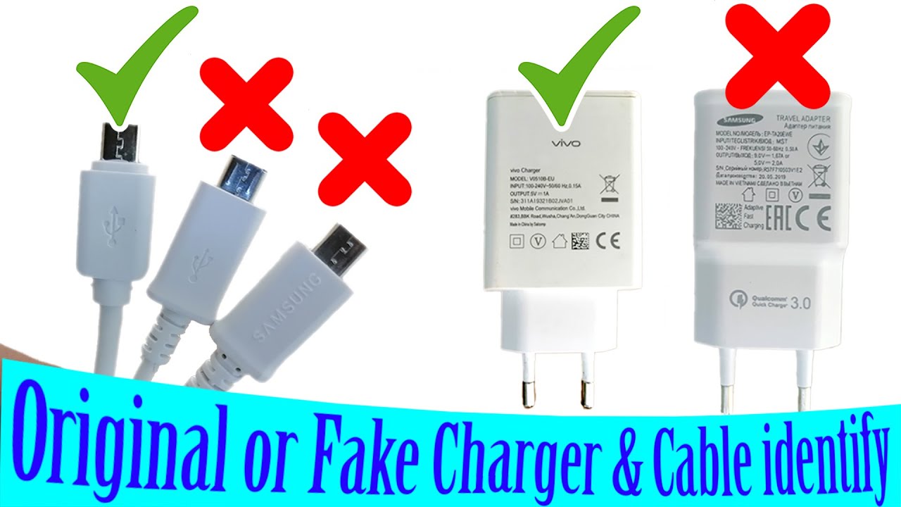 How to check buy best original USB charging cable lead & power adopter charger for mobile phone Tu35