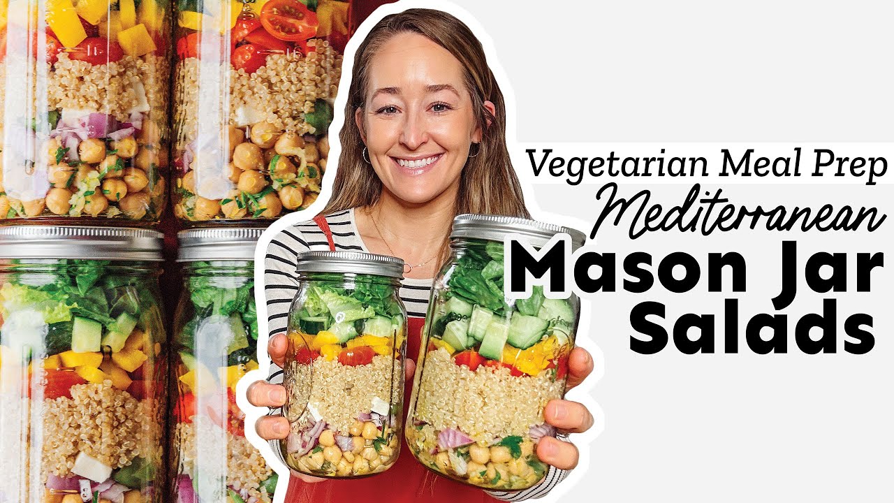 Vegetarian Meal Prep: Mediterranean Mason Jars