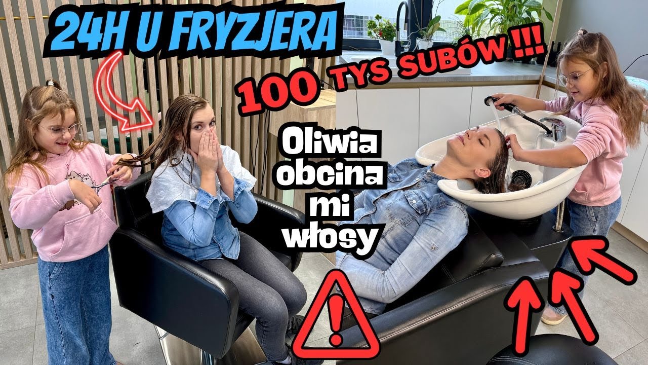 24h w salonie fryzjerskim💇‍♀️💖 Poznajcie naszego Tatę💖 Specjał na 100 tysięcy subskrypcji🤩💖