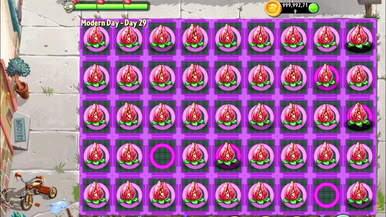 Plants Vs zombies 2 Max Level Devour Bloom Vs All Zombies Gameplay Challenge | Pvz 2 Modern Day