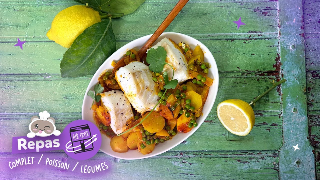 Plat Complet : Mijoté de poisson, légumes en sauce au AIR FRYER