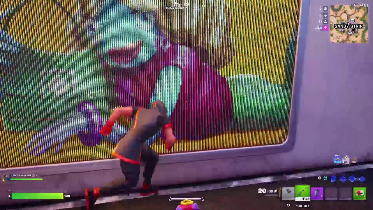 Playing Fortnite with the people in live