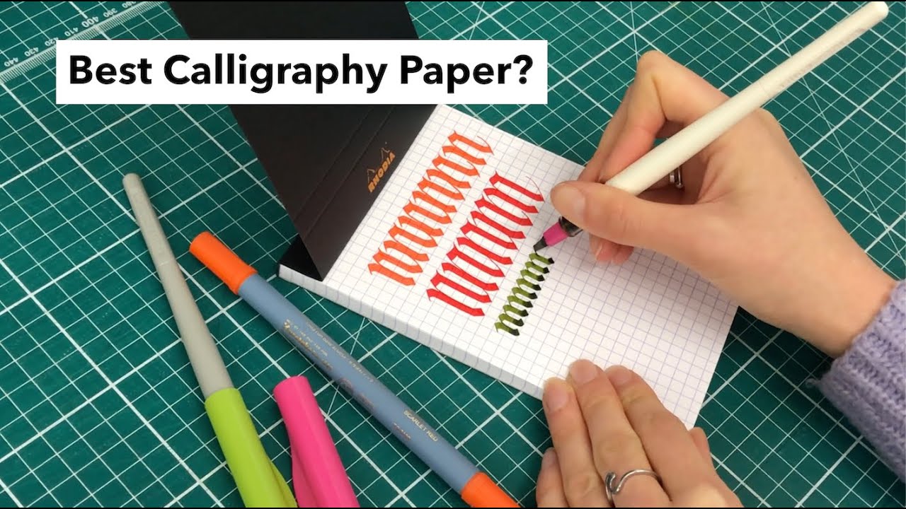 Best Paper for Calligraphy Ink | Testing Calligraphy on Rhodia Notepad