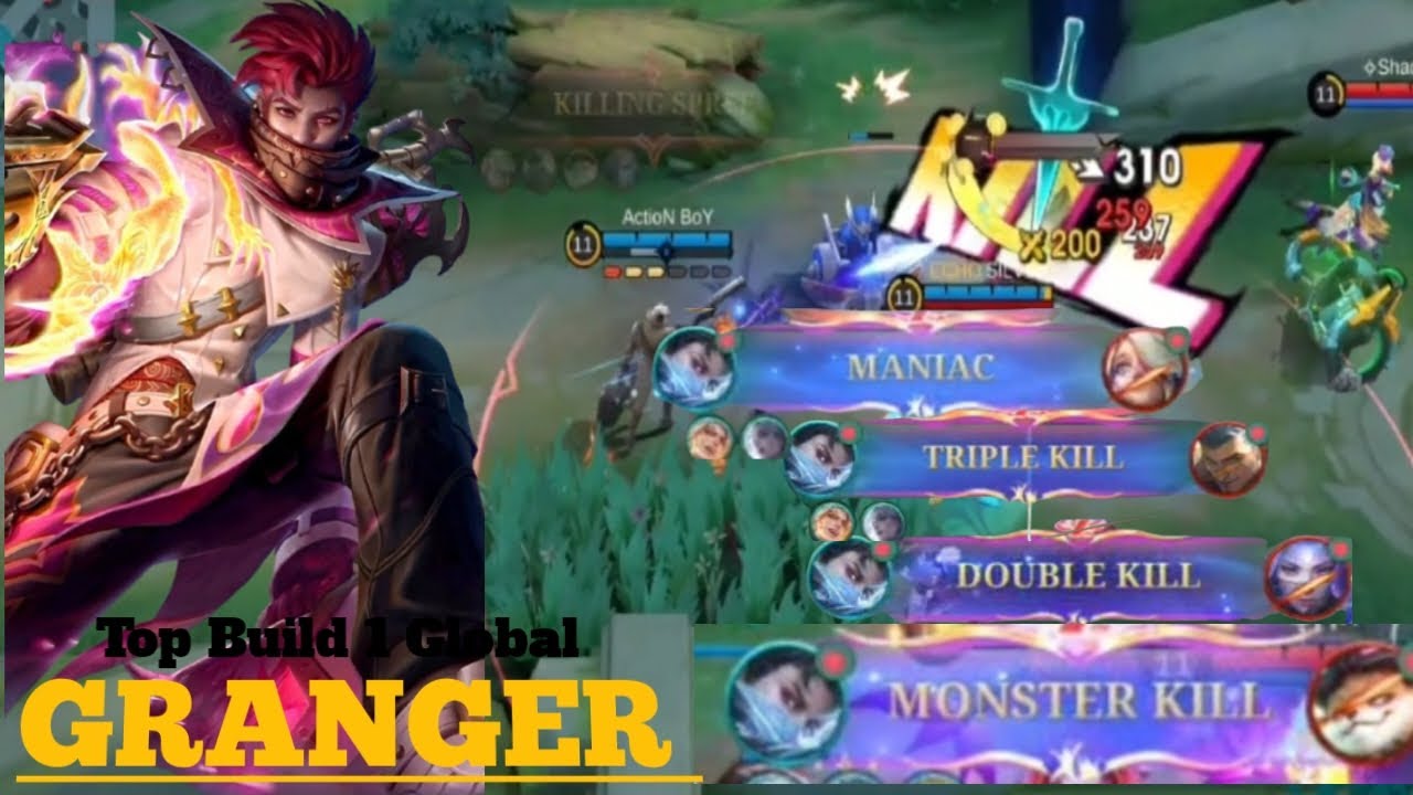 MANIAC!! Legendary Granger 100% show no Mercy!! -Top build 1 Global Granger ~MLBB