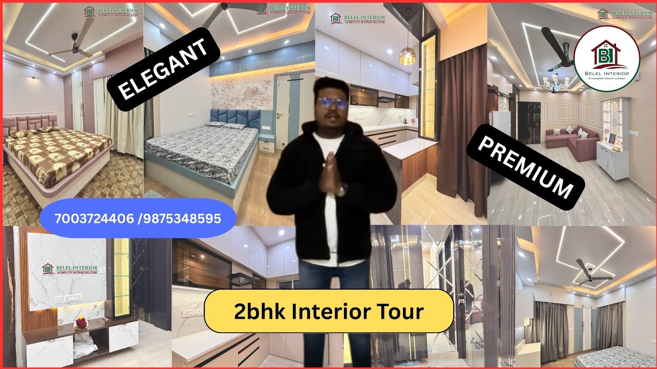 2BHK Home interior decoration tour | Luxury interior design | 