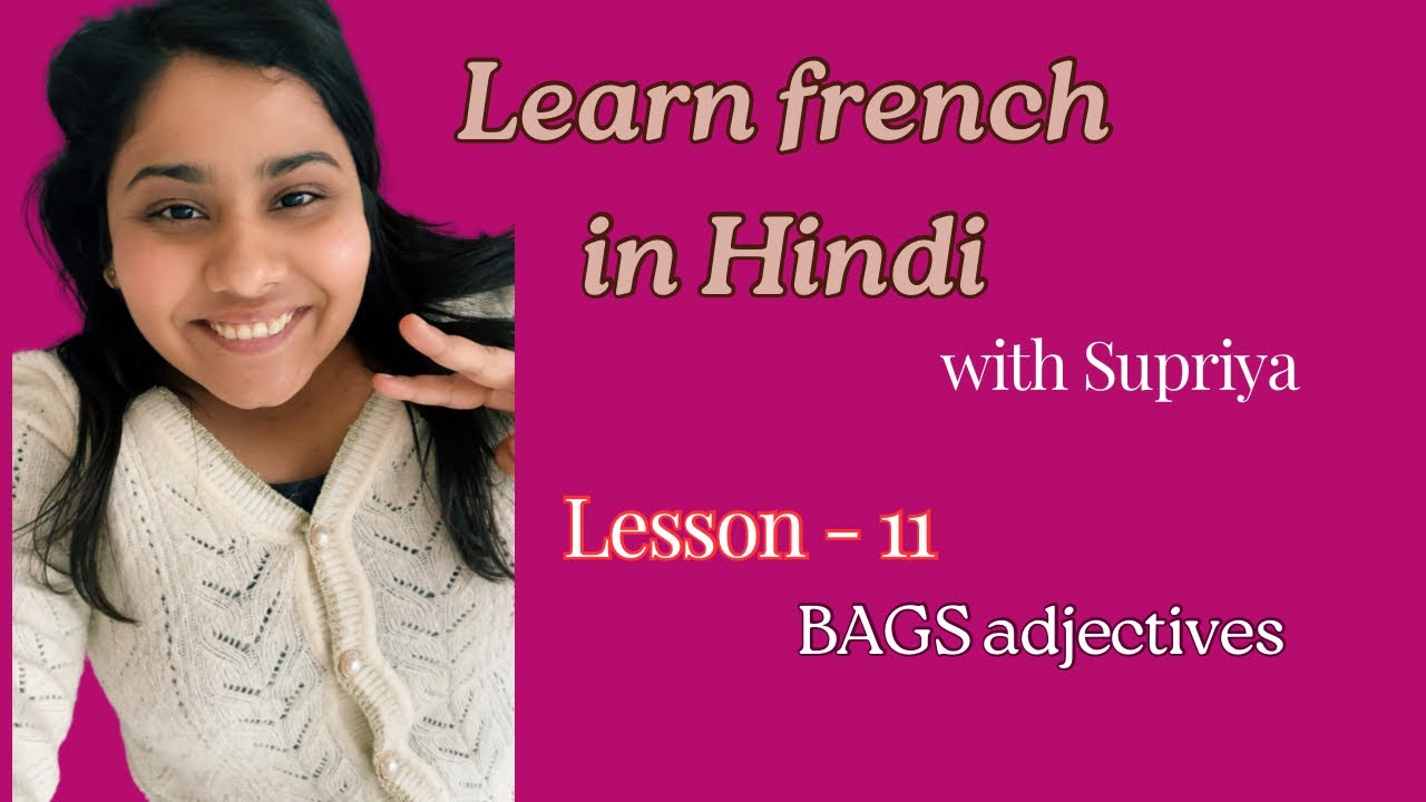 BAGS Adjectives FRENCH | learn French in Hindi