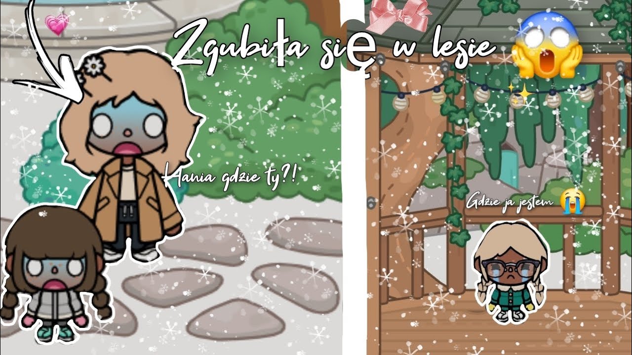 Toca boca ❄️ dziewczyny idą na śnieg!☃️🌨 hania sie zgubiła 😱 