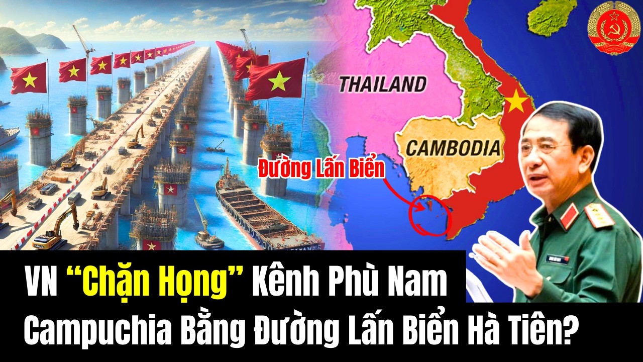 VN “Chặn Họng” Kênh Phù Nam Campuchia Bằng Đường Lấn Biển Hà Tiên?