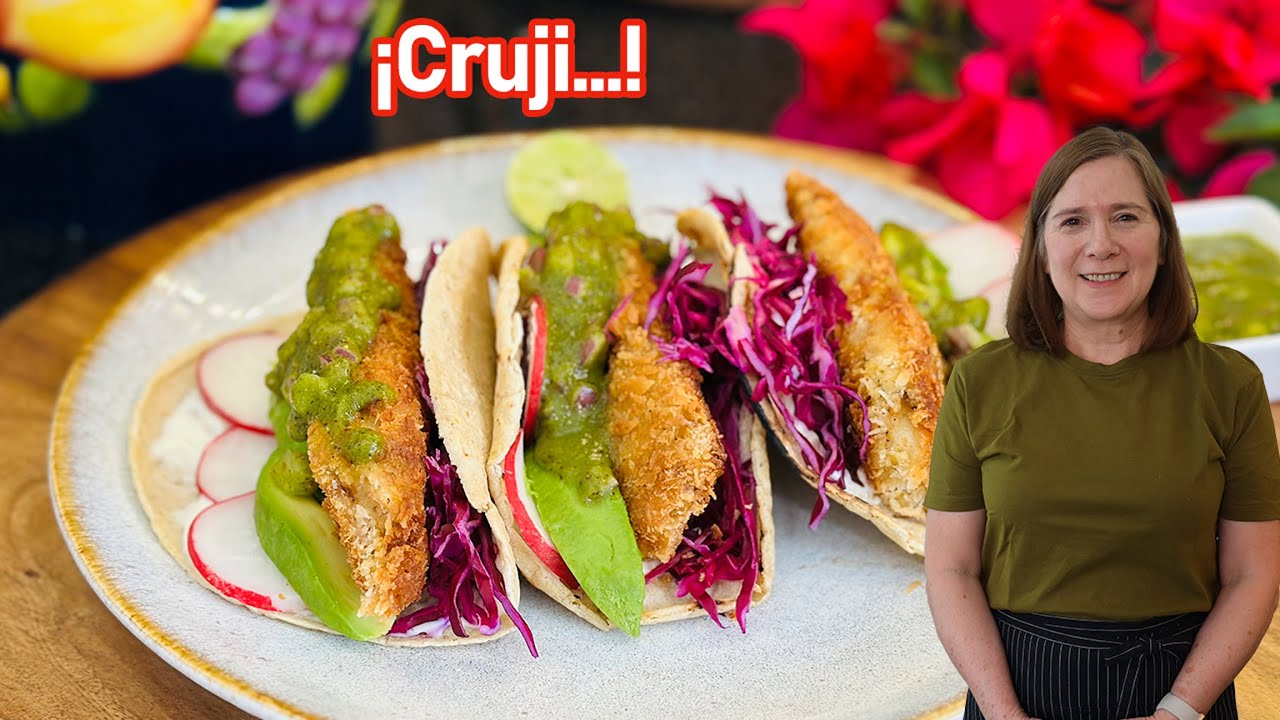 Tacos de Pescado con Salsa de Kiwi y Cilantro