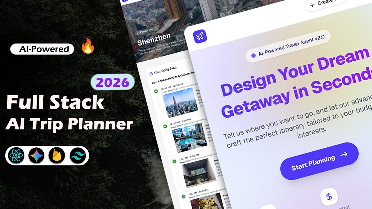 Create a Complete AI Trip Planner App Using React js and Gemini AI - Build & Deploy AI SAAS App