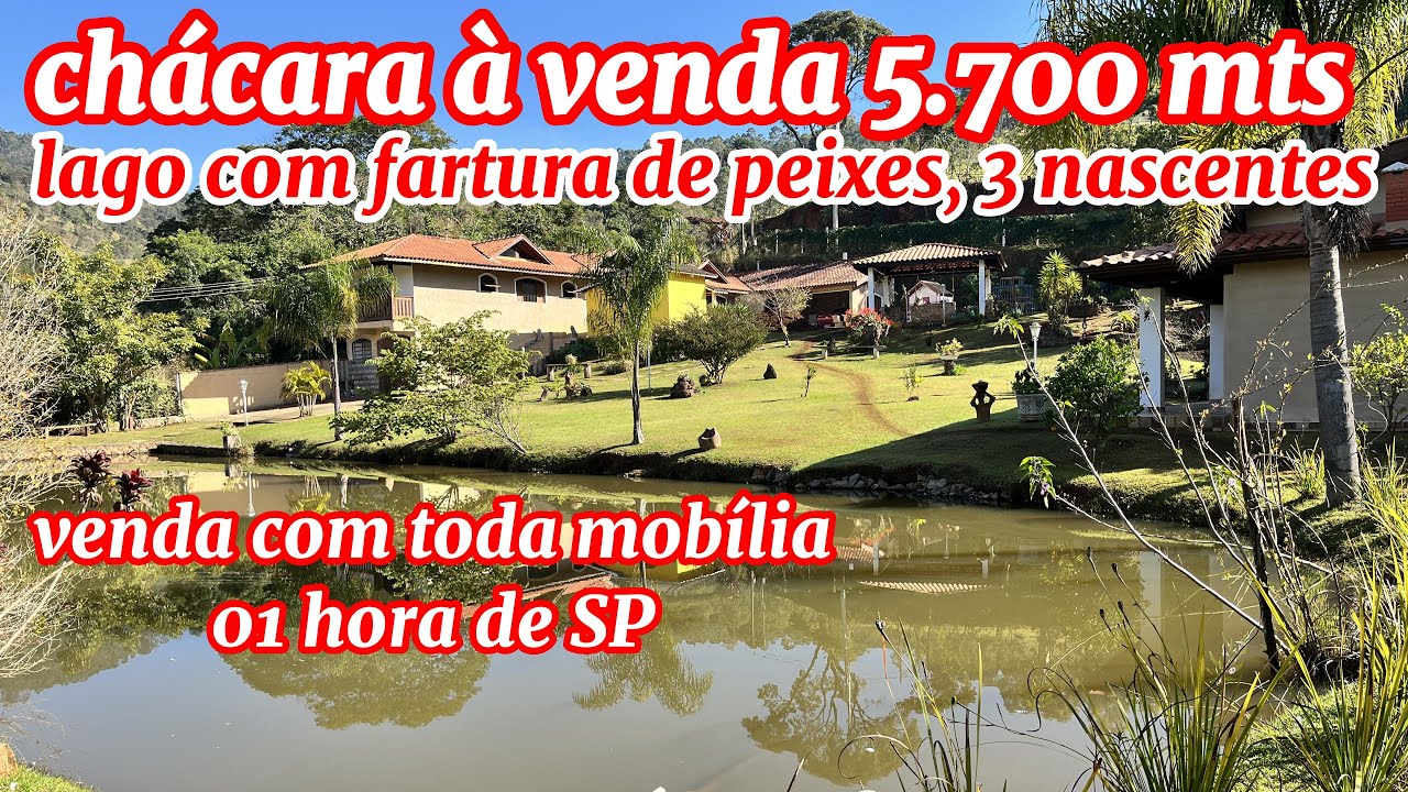 #52 CHÁCARA À VENDA, MOBILIADA, LAGO, NASCENTE, POMAR, 01 HORA DE SP, 5.700 MTS, R$ 1.590.000.00