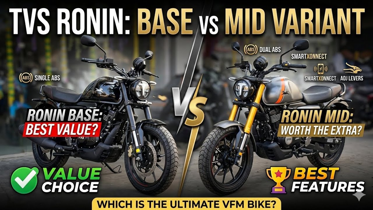 Tvs Ronin Mid Model Vs Base Model Ronin 225 Detailed Review Price Features Update |Raman Sagar Vlogs