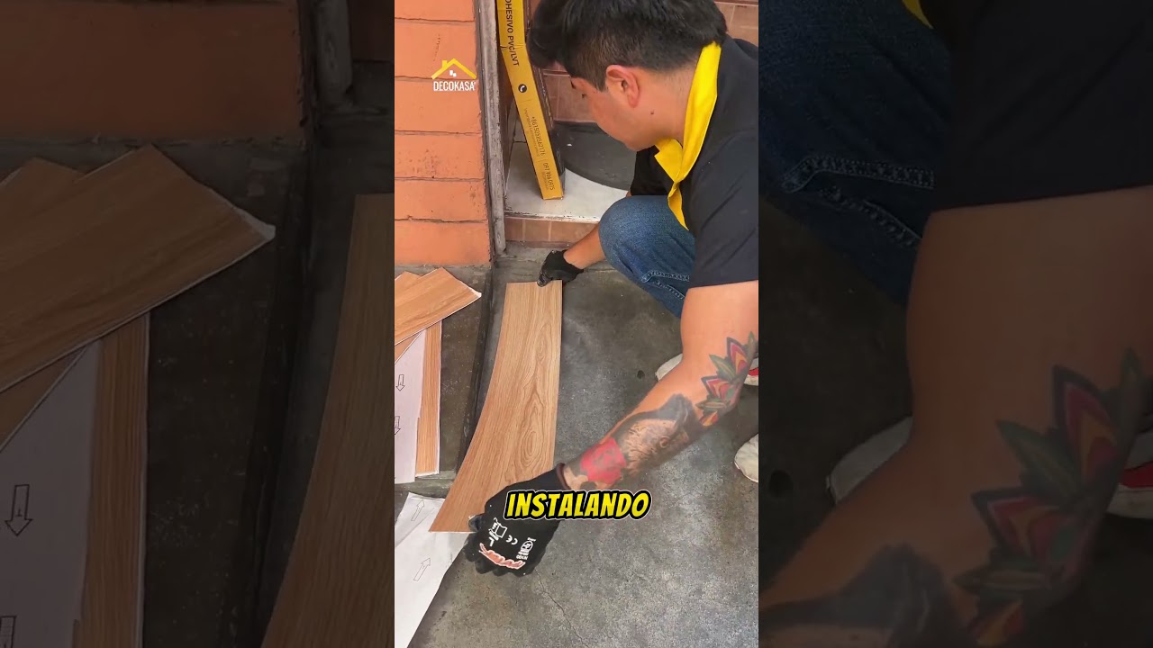 pisos PVC autoadhesivos instalando #paredes3d