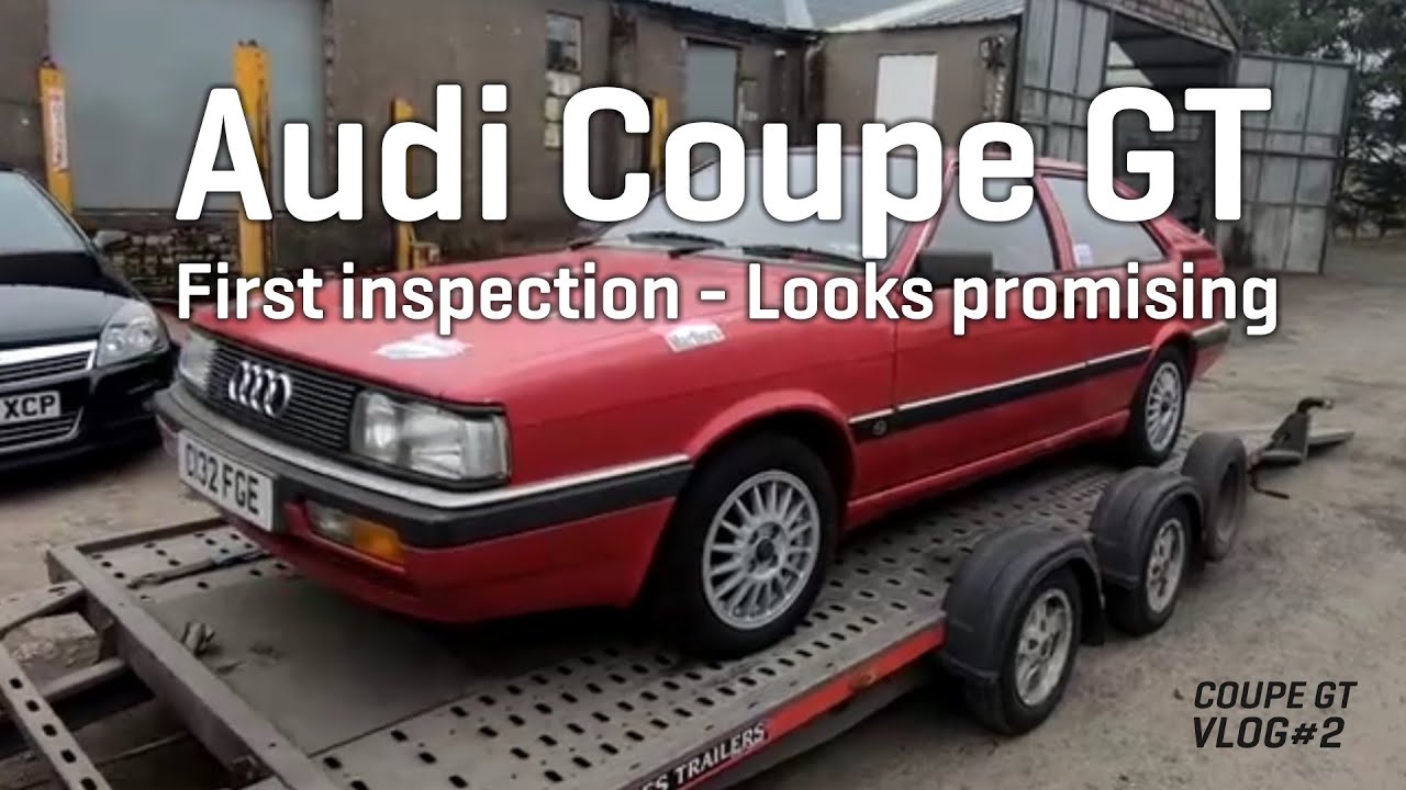 Got the Audi Coupe GT home and gave it a first inspection which looks promising