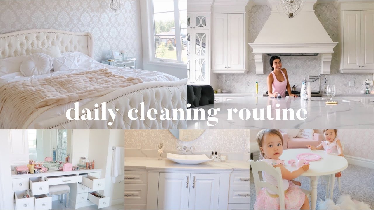 DAILY CLEANING ROUTINE! KEEPING OUR HOUSE CLEAN VLOG!🏔🏠