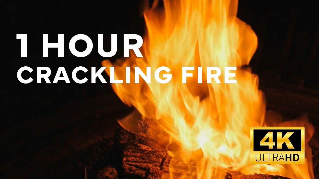 1 Hour Crackling Fireplace 🔥 Cozy Fire Sounds (No Music)